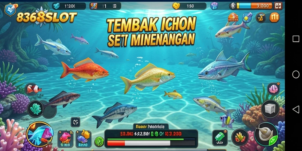 Tangkapan layar permainan Tembak Ikan yang menegangkan di 8368SLOT.