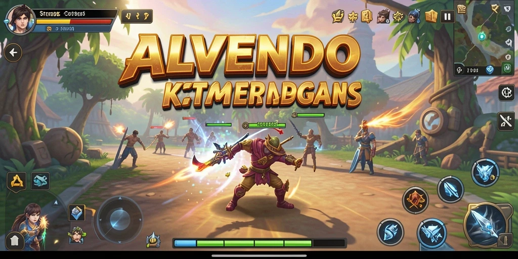Screenshot gameplay menampilkan pertempuran strategi yang intens.