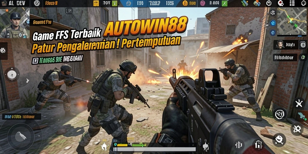Tampilan gameplay mendebarkan di AUTOWIN88 dengan aksi tembak-menembak yang intens.