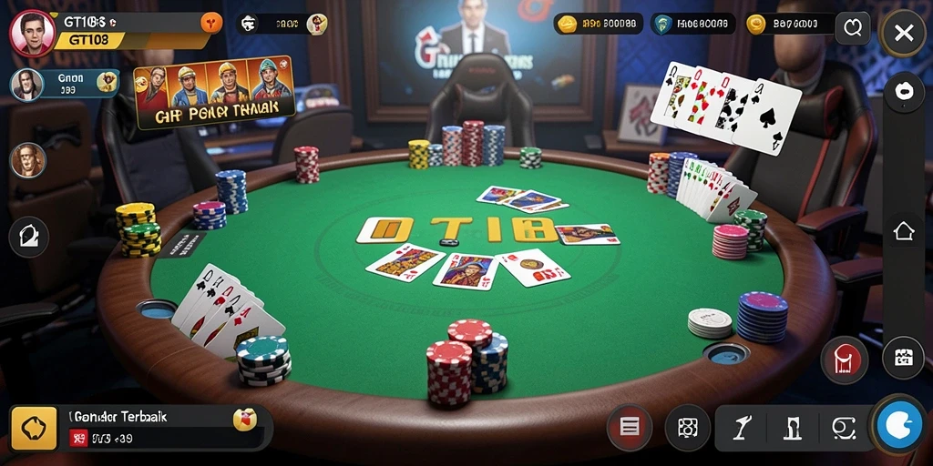 Tampilan gameplay menakjubkan dari game poker GT108 yang menarik.