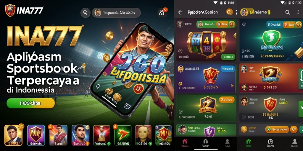 Screenshot utama INA777 menampilkan berbagai opsi taruhan olahraga.