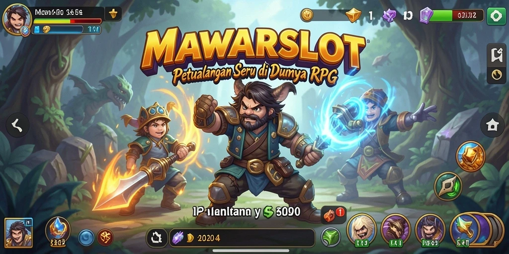 Tangkapan layar utama gameplay RPG yang menarik dari MAWARSLOT.