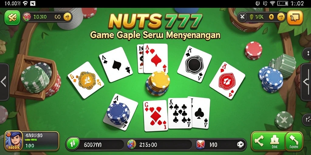 Tampilan gameplay Gaple yang seru dan menantang di NUTS777.